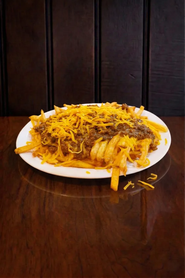 House-cut fries loaded with beef chili and melted cheese